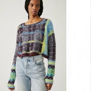 Free People Emerson Fuzzy Pullover